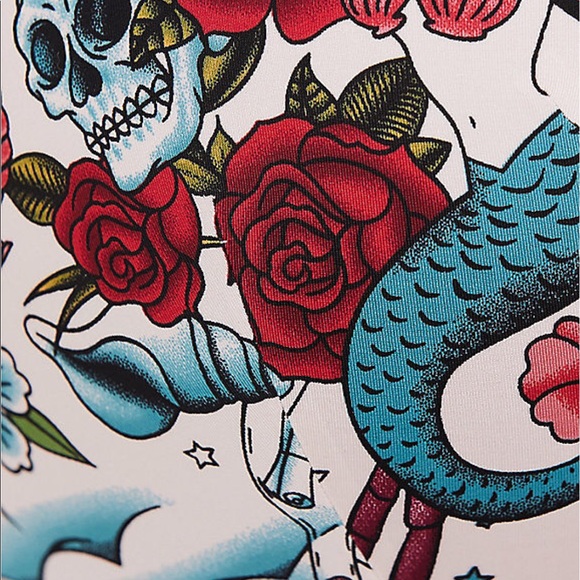 Nwt Torrid Tattoo Print Microfiber push up plunge - Picture 5 of 6